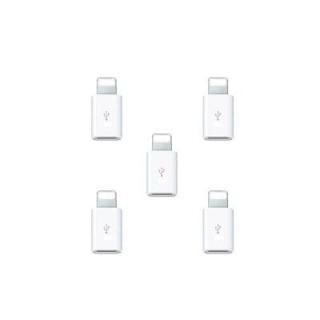 5pcs Micro USB to 8 Pin Adapter for Apple iPhone X / 8 / Plus / 7 / 7 Plus / 6