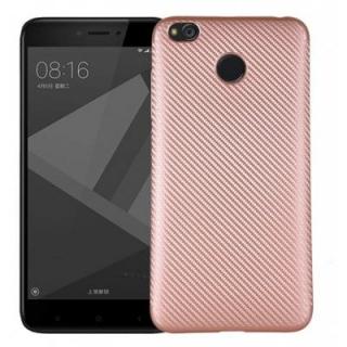 Luanke Carbon Fiber TPU Soft Case Cover for Xiaomi Redmi 4X