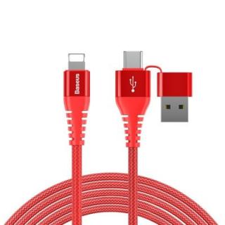 Baseus 3A Dual Output Charging Data Cable for iPhone