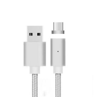 L6C 3A Large Current Type-C Mobile USB-C Phone Magnetically Charged Data Cable Dual Nylon Weave