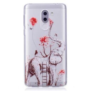 Elephant Pattern Soft TPU Clear Case for Huawei Honor 6X