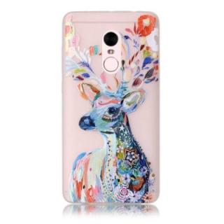 Watercolor Deer Soft TPU Case for Xiaomi Redmi Note 4 Ultra Thin Transparent Noctilucent Cover