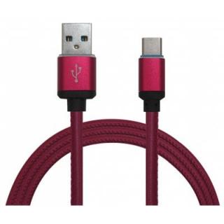 Mini Smile 3.4A Quick Charge Leather Type-C To Usb Charging Cable with High-Speed Data Transmission 100CM