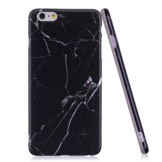 Luxury Marble Stone Pattern Slim Fit Soft Tpu Mobile Phone Case Cover Coque for iPhone 6 Plus/6S Plus - Black