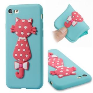 Case for Iphone8 Soft Shell 3D Flower Cat Phone Protection Shell