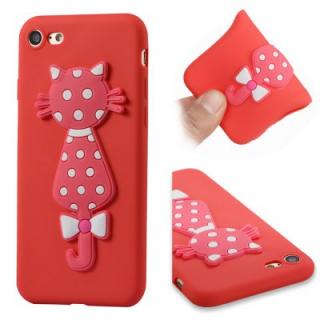 Case for Iphone8 Soft Shell 3D Flower Cat Phone Protection Shell