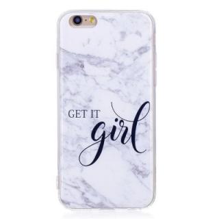 Grey White Mixed Color Characters Marble Soft TPU Case for iPhone 6 / 6S Plus