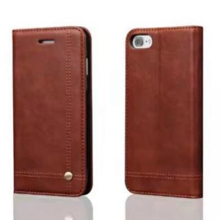 For iPhone X  Folio Antique Leather Case Magnetic Closure Leisure Stand Cover