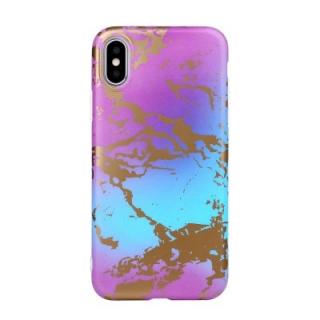 Fashion Bronzing  Tpu Scrub Marble Stone Pattern Phone Cover Case for iPhone X