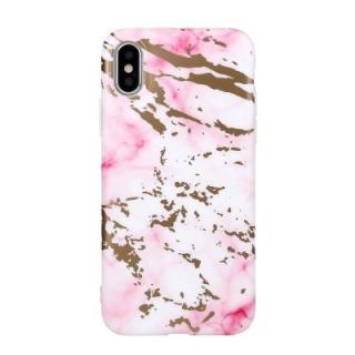 Fashion Bronzing  Tpu Scrub Marble Stone Pattern Phone Cover Case for iPhone X