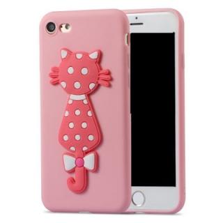 Case for Iphone8 Soft Shell 3D Flower Cat Phone Protection Shell