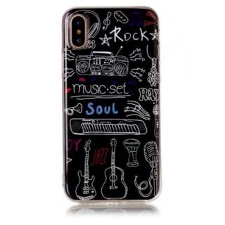 Perfect Fitted Beautiful Music Instrucments Cartoon Soft TPU Case for iphone X