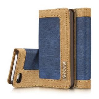 CaseMe 006 for iPhone 5/ 5S/ SE Jeans Leather Flip Wallet Stand Case with Card Cash Slot