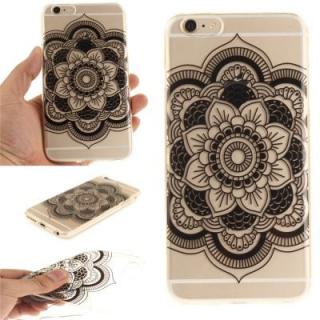 Cover Case for iPhone 6 Plus Black sunflower Soft Clear IMD TPU Phone Casing Mobile Smartphone