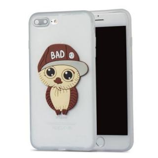 Case for iPhone 7 / 8 Plus Brown Hat Owl Soft Shell