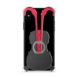 Cover Case for iPhone X Violin Pattern Aluminum Metal Hard Protective Ring