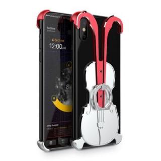 Cover Case for iPhone X Violin Pattern Aluminum Metal Hard Protective Ring