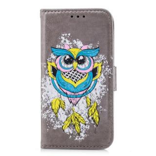 Glitter Owl Flip PU Leather Phone Case for iPhone X