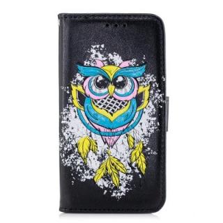 Glitter Owl Flip PU Leather Phone Case for iPhone X