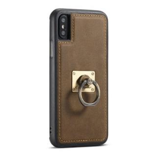 CaseMe H3 for iPhone X TPU PC Leather Back Cover with Ring Bracket