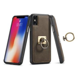 CaseMe H3 for iPhone X TPU PC Leather Back Cover with Ring Bracket