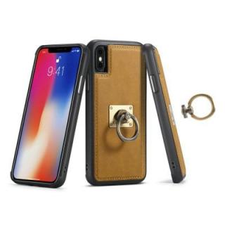 CaseMe H3 for iPhone X TPU PC Leather Back Cover with Ring Bracket