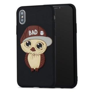 Case for iPhone X Brown Hat Owl Soft Shell