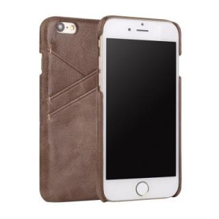 For iPhone 6 / 6s Genuine Leather Frosted Cowhide Back Cover Case with Card Slot