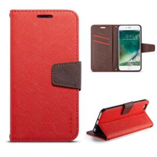 MUXMA Cover Case for iPhone 7 / 8 Retro Twill Leather