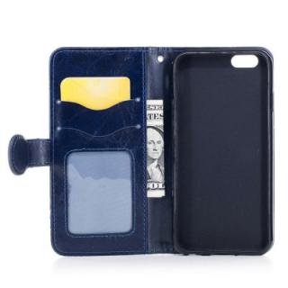 for IPhon8 Plus/7 Plus Case Cover Embossed Oil Wax Lines Phone Case Cover PU Leather Wallet Style Case