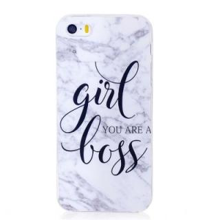 Girl Characters Fashion Marble Soft TPU Phone Case for iPhone 5/5S/SE