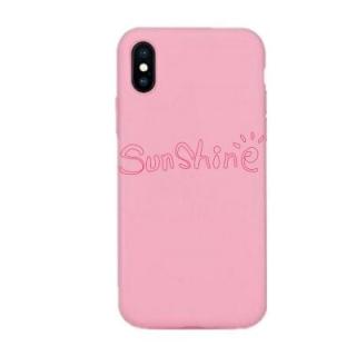 Case for iPhone X Pink Soft TPU Pink Alphabet Pattern