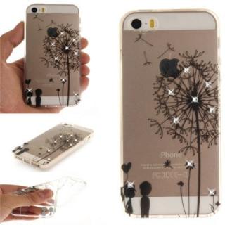 Dandelion Diamond Soft Clear IMD TPU Phone Casing Mobile Smartphone Cover Shell Case for iPhone 5/5S/SE