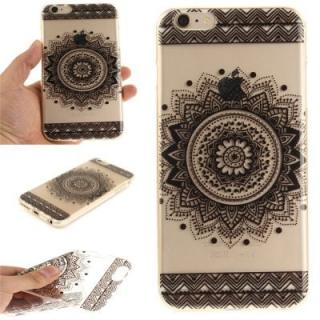 Cover Case for iPhone 6 Plus Black Datura Soft Clear IMD TPU Phone Casing Mobile Smartphone