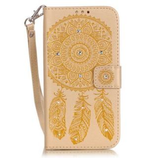 Campanula Flower Phone Case for Iphone 6 Plus/6S Plus 5.5 Inch 3D Diamond Design Wallet Cover