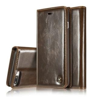 CaseMe 003 for iPhone 7/ 8 Plus Oil Wax Flip Stand Wallet Leather Case with PC Back Cover and Cash Card Slot