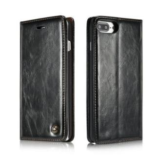 CaseMe 003 for iPhone 7/ 8 Plus Oil Wax Flip Stand Wallet Leather Case with PC Back Cover and Cash Card Slot