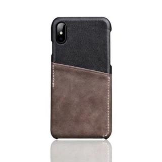 For iPhone X Back Cover Mixed Colors Geuine Leather Case