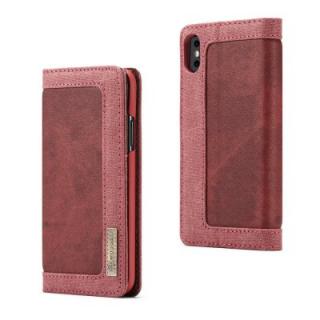 CaseMe 006 for iPhone X Leather Combination Canvas Flip Case Stand Cover with Card Slots