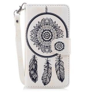 3D Embossed Wind Bell PU Leather Flip Folio Wallet Cover for iPhone X