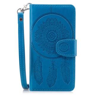 3D Embossed Wind Bell PU Leather Flip Folio Wallet Cover for iPhone X