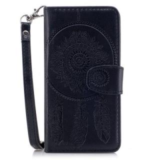 3D Embossed Wind Bell PU Leather Flip Folio Wallet Cover for iPhone X