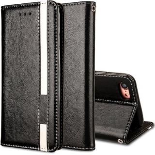 For iPhone 7 / 8 Business Leather Case Magnetic Closure Wallet Stand Cover