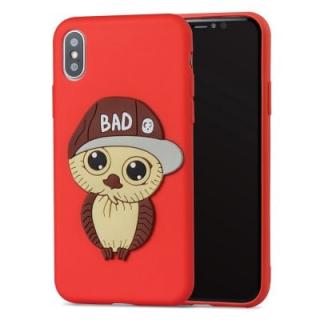 Case for iPhone X Brown Hat Owl Soft Shell