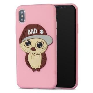 Case for iPhone X Brown Hat Owl Soft Shell