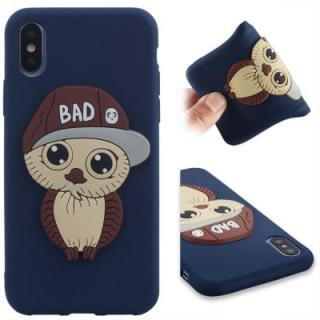 Case for iPhone X Brown Hat Owl Soft Shell