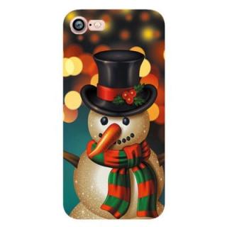 Merry Christmas Snowman Santa Claus  Case for Iphone 7 Soft Silicone TPU Cove