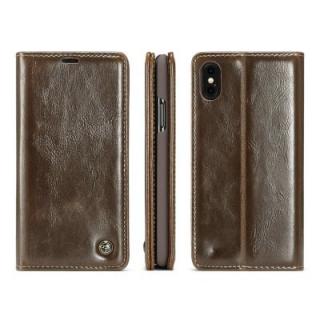 CaseMe 003 for iPhone X Magnetic Closure Flip Leather Wallet Case Slim PC Protect Cover with Cash and Card Slot