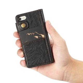 CaseMe Premium Wallet Phone Case for iPhone 5/5s/SE Leather Flip Cover with Hard PC Back Cover