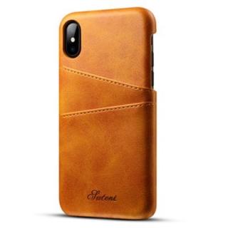 Suten for iPhone X Case Luxury Brand Leather With Card Cases Mobile Phone Shell Coque